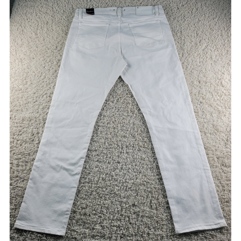 Robert Graham Perfect Fit Jeans Men's 36x33.5 White Straight Leg Trousers NEW - Picture 3 of 14